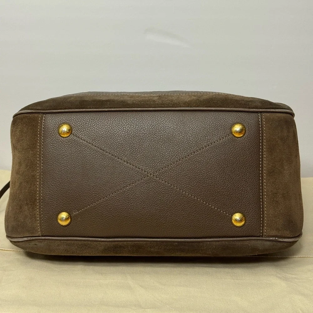 LOUIS VUITTON CHOCOLAT MONOGRAM EMPREINTE LEATHER AUDACIEUSE PM BAG - Picture 5 of 16